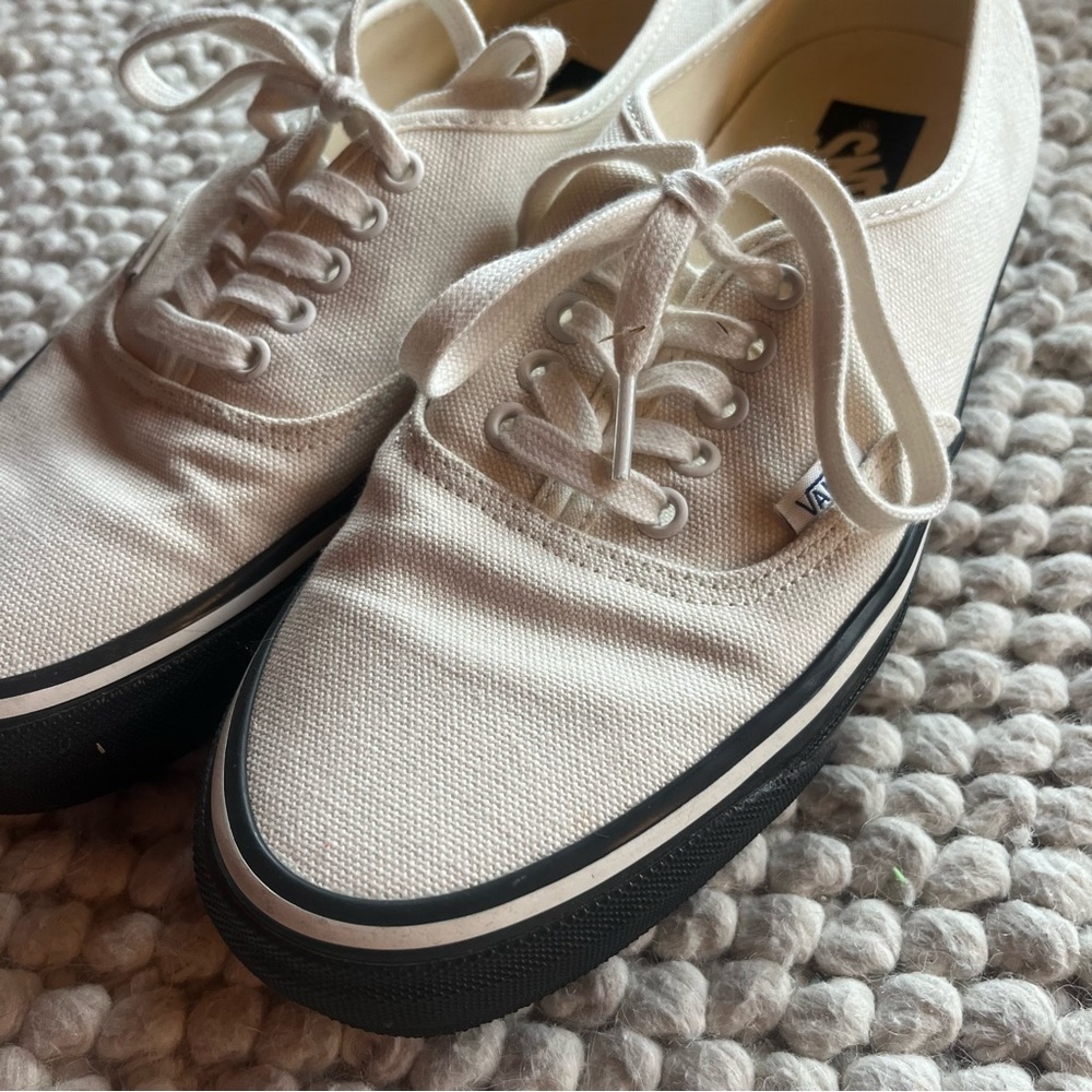 Vans Premium Men's Cream Canvas Sneakers